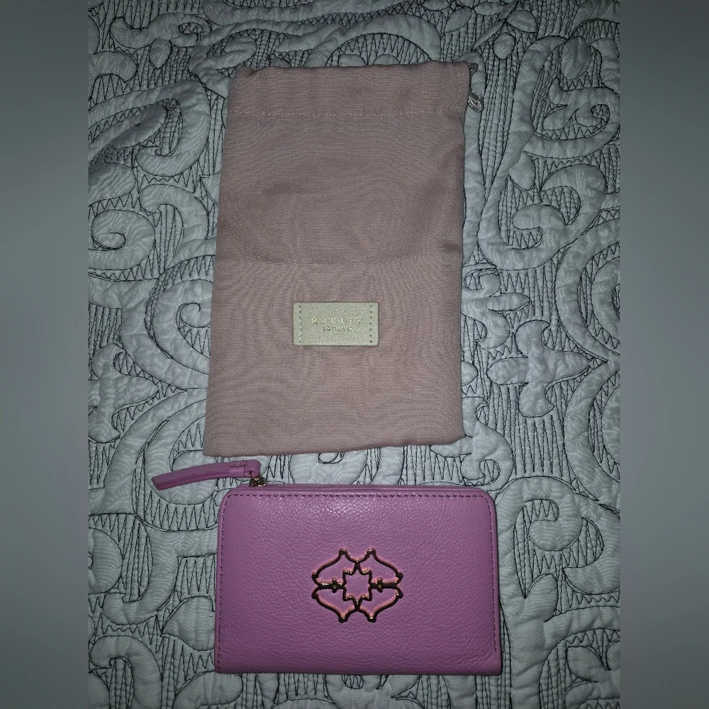 Radley Hot Pink Leather Wallet with Gold Accent